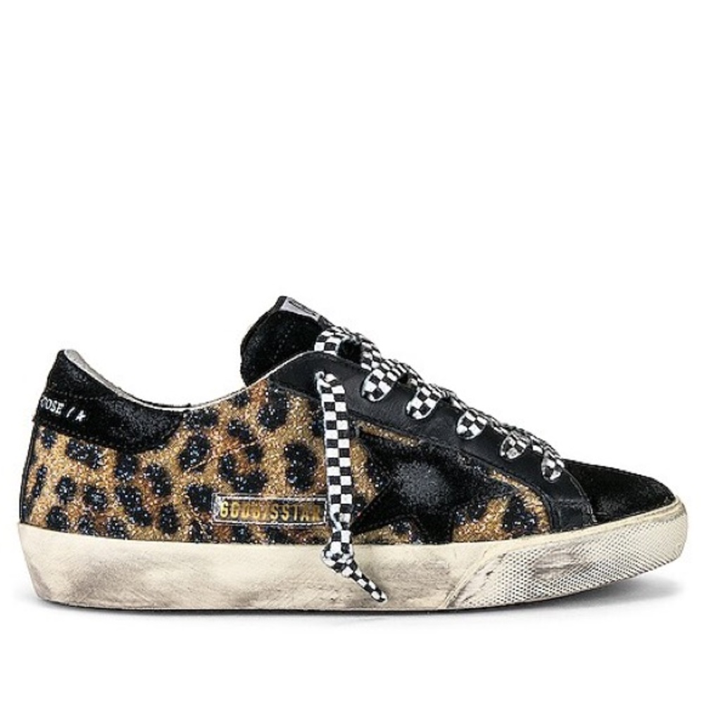 Golden Goose Leopard Print Superstar Sneakers